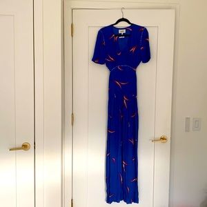 ba&sh Tiana Cutout Leaf Print Maci Dress